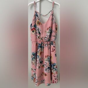 Lush Pink Floral Mini Dress - XS